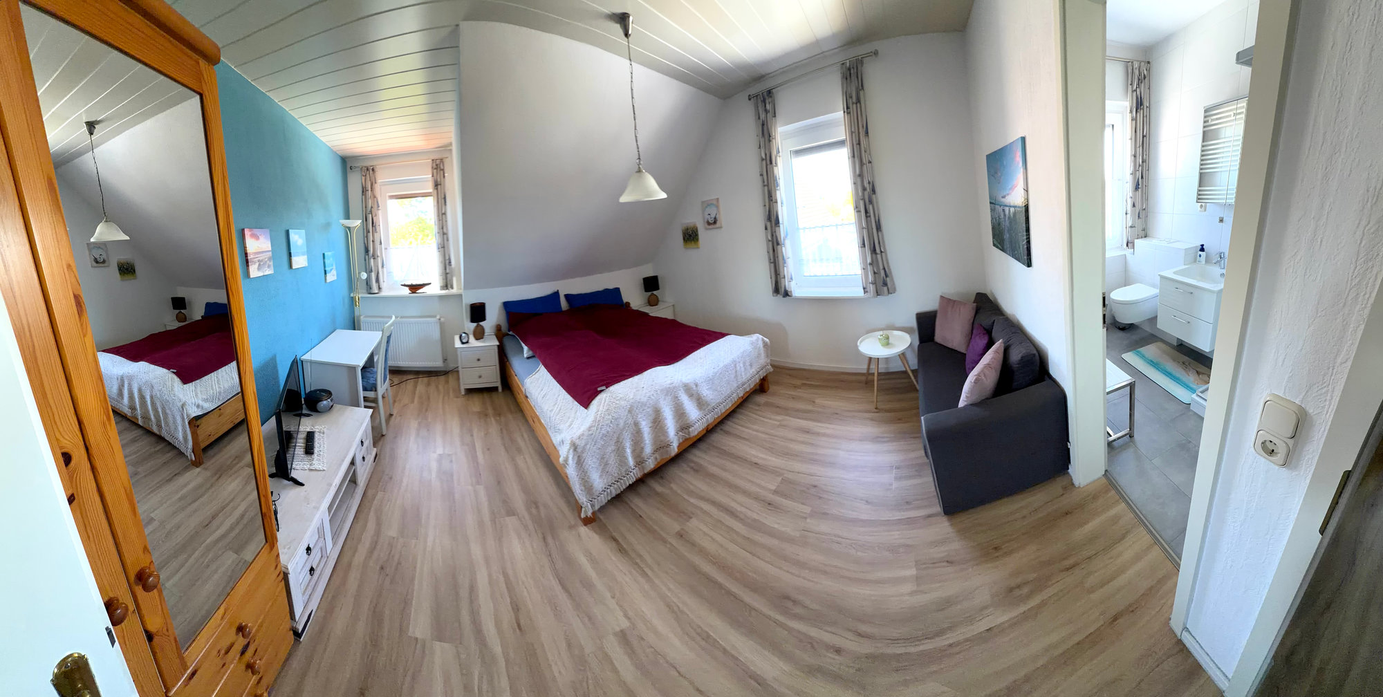 Wohn- und Schlafbereich – Wohnung 1